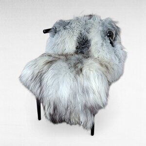XL Large Rare Gray Moorit Icelandic Sheepskin 55" x 33"